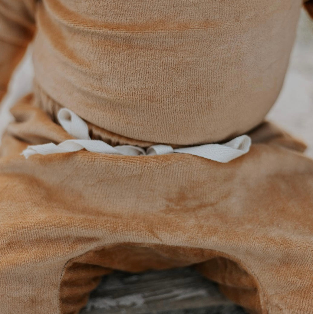 Velour Bodysuit and Harem Pant