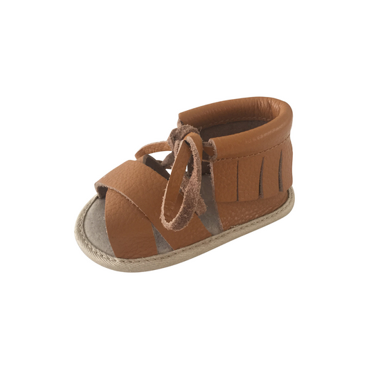 Boho Leather Sandals- Tan