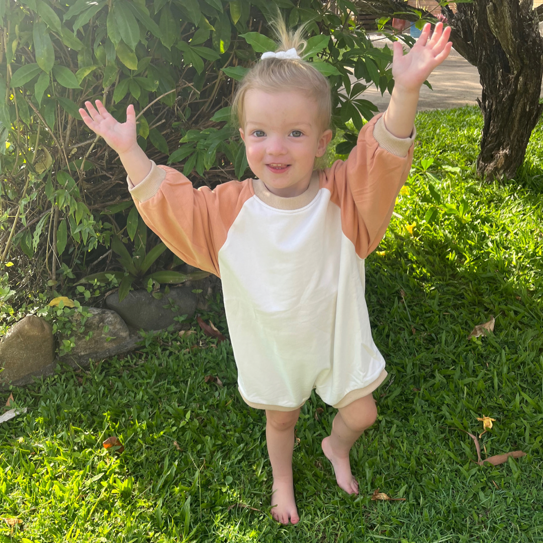 Raglan Sleeve Colour Block Romper