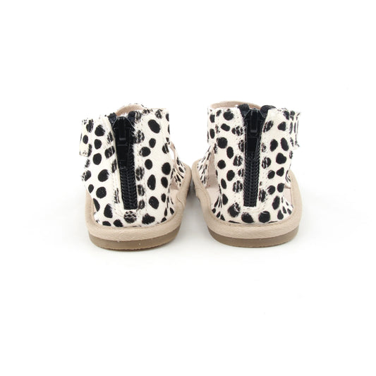 Luxe Leather Sandals- Black & White